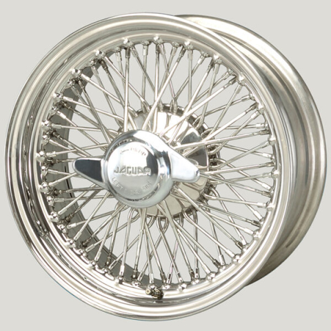 MWS 15x6,5 Edelstahl R52 72 Speichen passend für Jaguar E-Type II